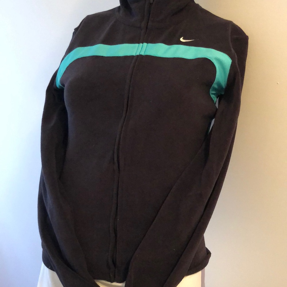 Nike Fleece black and teal trim Jacket